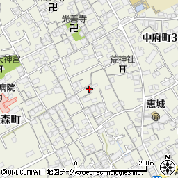 香川県丸亀市津森町72周辺の地図