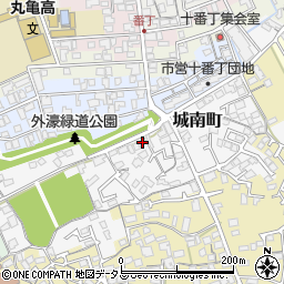 香川県丸亀市城南町54-5周辺の地図