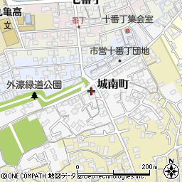 香川県丸亀市城南町51-1周辺の地図