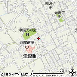 香川県丸亀市津森町607周辺の地図