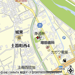 浄通寺周辺の地図