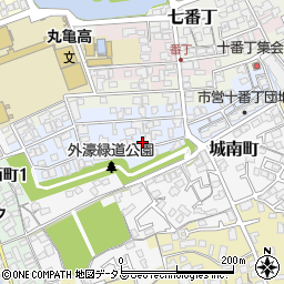 香川県丸亀市十番丁周辺の地図