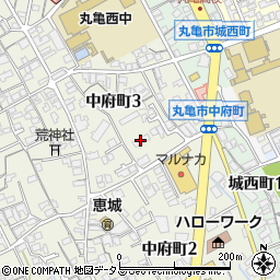 伊予銀行亀山寮周辺の地図