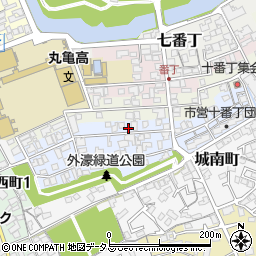 香川県丸亀市十番丁14-2周辺の地図