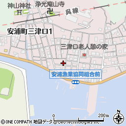 安浦三津口郵便局 ＡＴＭ周辺の地図