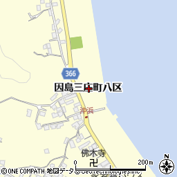 広島県尾道市因島三庄町八区周辺の地図