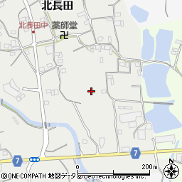 和歌山県紀の川市北長田周辺の地図