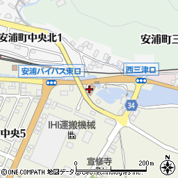 呉市消防局　東消防署安浦出張所周辺の地図