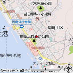 広島県尾道市因島土生町（長崎下区）周辺の地図
