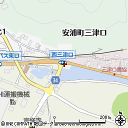 西三津口周辺の地図