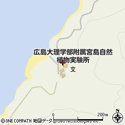 宮島自然植物実験所周辺の地図