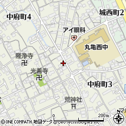 ホワイト急便・ヤングドライ　中府店周辺の地図