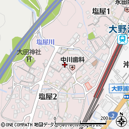広島県廿日市市塩屋周辺の地図