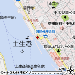 土生港旅客船ターミナル（土生商船）周辺の地図