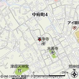 香川県丸亀市津森町25周辺の地図