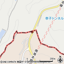 孝子峠周辺の地図