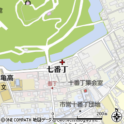 香川県丸亀市七番丁周辺の地図