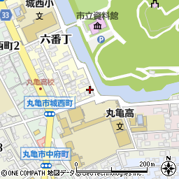 香川県丸亀市六番丁25周辺の地図