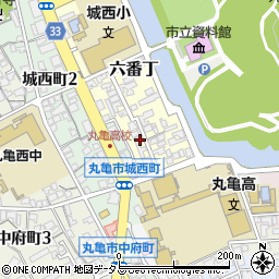 香川県丸亀市六番丁5-2周辺の地図