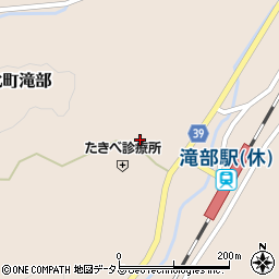 山口県下関市豊北町大字滝部駅前周辺の地図