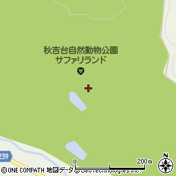 秋吉台サファリランド周辺の地図