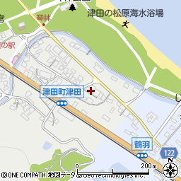 香川県さぬき市津田町津田18-1周辺の地図