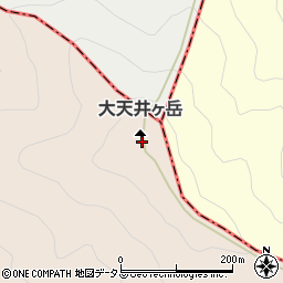 大天井ケ岳周辺の地図