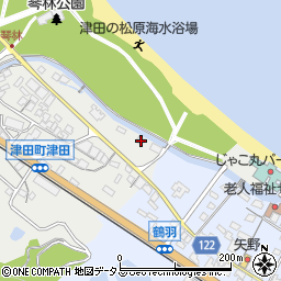 香川県さぬき市津田町津田1-8周辺の地図