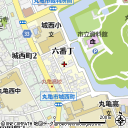 香川県丸亀市六番丁周辺の地図