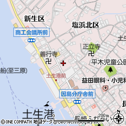 広島県尾道市因島土生町塩浜南区周辺の地図