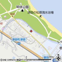 香川県さぬき市津田町津田1-2周辺の地図