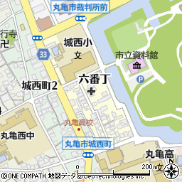 香川県丸亀市六番丁21-3周辺の地図