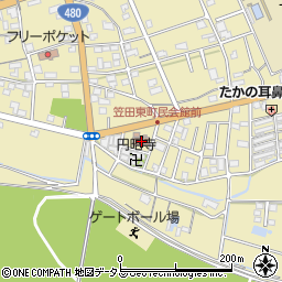 笠田東児童館周辺の地図