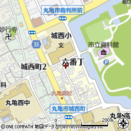 香川県丸亀市六番丁21周辺の地図