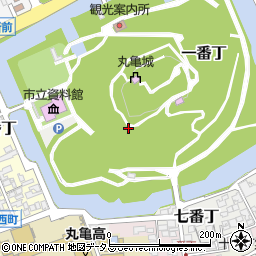 丸亀城内観光案内所周辺の地図