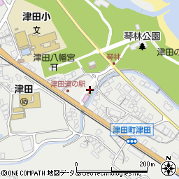 「道の駅」津田の松原公衆トイレ周辺の地図