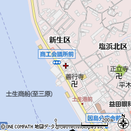 広島県尾道市因島土生町塩浜南区1894-40周辺の地図