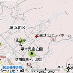 広島県尾道市因島土生町（塩浜東区）周辺の地図
