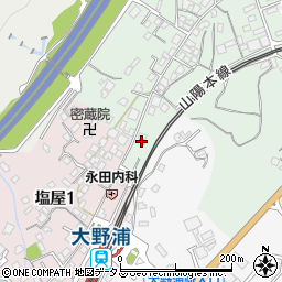 大野浦郵便局周辺の地図