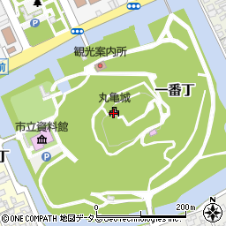 丸亀城周辺の地図