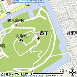 香川県丸亀市一番丁周辺の地図
