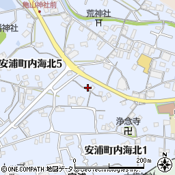 広島県呉市安浦町内海北周辺の地図