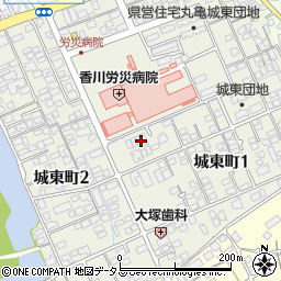 香川県丸亀市城東町周辺の地図