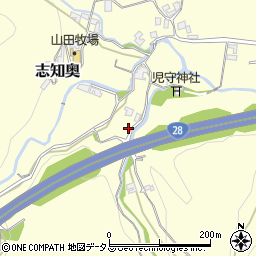 兵庫県南あわじ市志知奥497周辺の地図