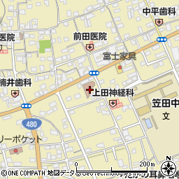 笠田ふるさと交流館周辺の地図