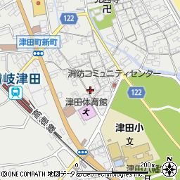 香川県さぬき市津田町津田132周辺の地図