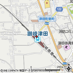 香川県さぬき市津田町津田887-1周辺の地図