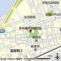西本願寺四州教区教務所周辺の地図
