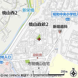 広島県呉市焼山政畝2丁目周辺の地図