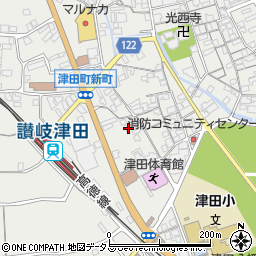 香川県さぬき市津田町津田134-2周辺の地図